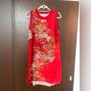 Elie Tahari Malaya Overlay Silk Dress